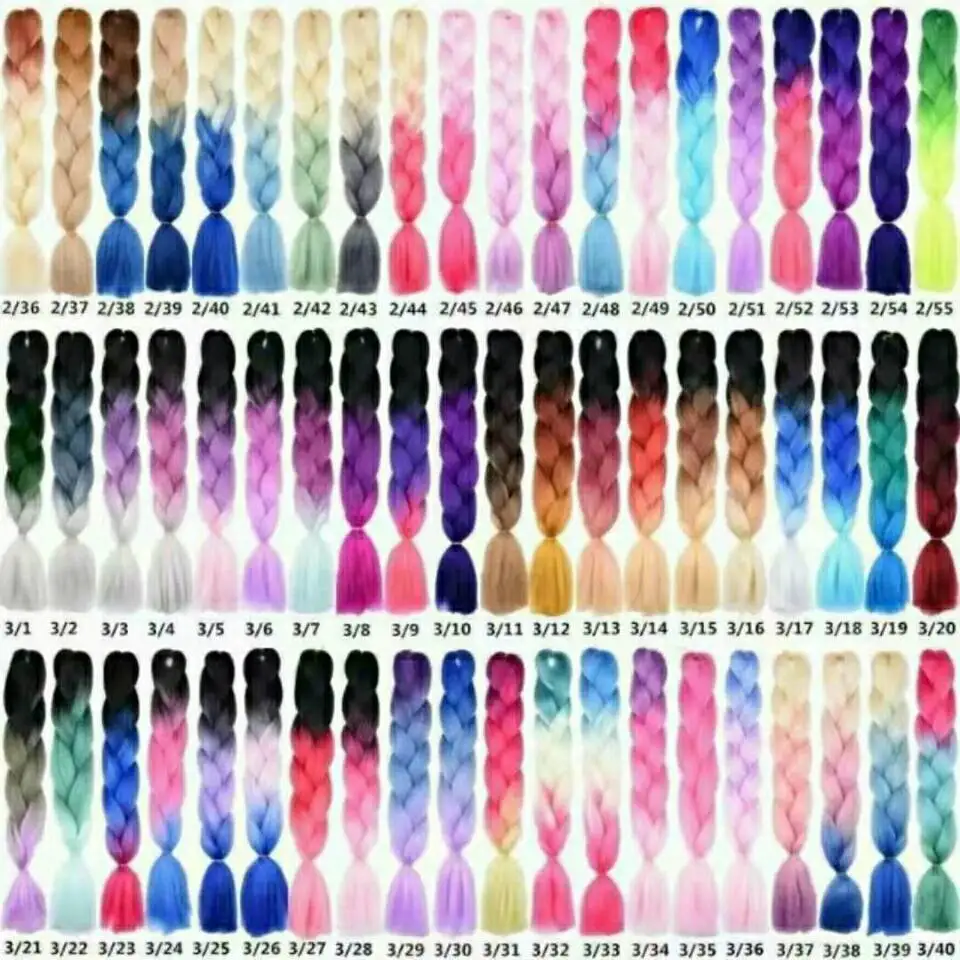 Voller Stern 24 Zoll 100g Jumbo Flechten Haar Synthetische Ombre Haar Für Frauen Blonde Golden Green Braun Bunte Haar weiche Installieren