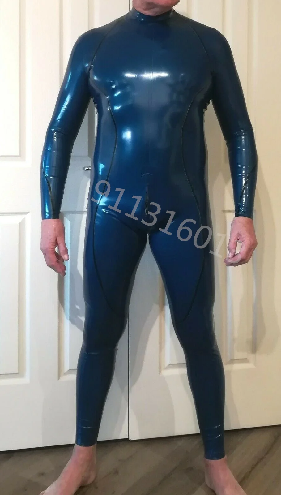 

Handmade Unique Sexy Latex Male Catsuit Back zipper