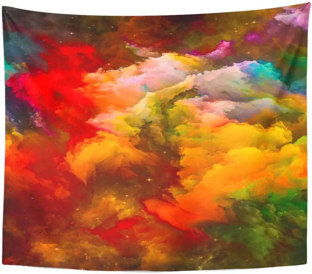 Universe is Not Enough Series Composed of Nebulae Vibrant Tapestry Home Decor Wall Hanging for Living Room Bedroom Dorm 50x60 in