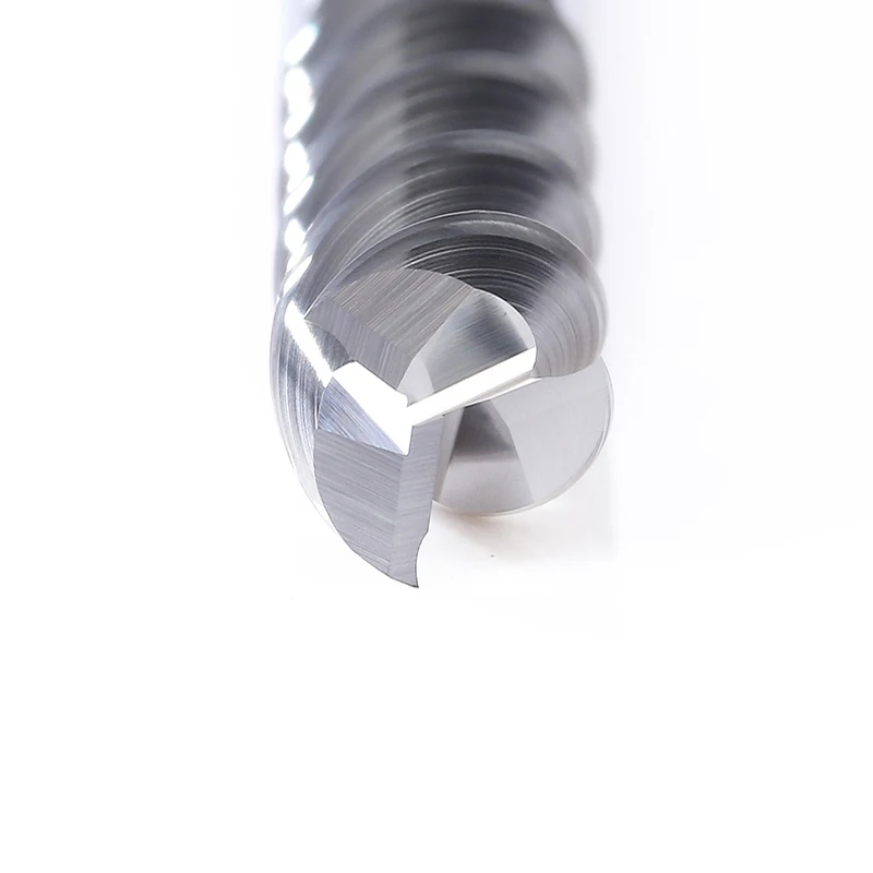 AL-3E AL-3EL 1-20mm solid carbide 3 flute flattened end mill with straight shank cnc milling cutter high precision