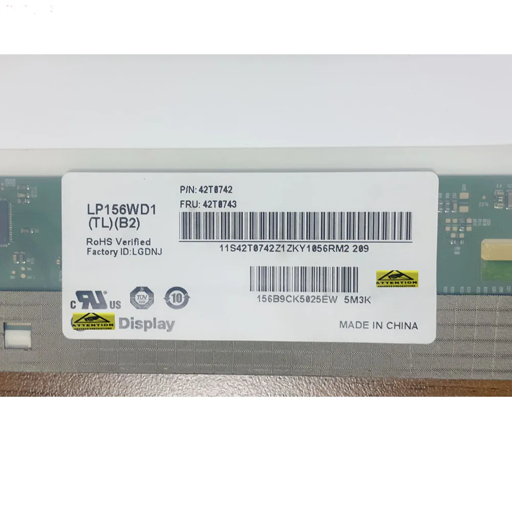 LTN156KT01 02 06T31C LP156WD1-TLB2 42T0743 N156O6-L01 15.6 inch 1600x900 TN 40PINS LCD For Lenovo W510 W520 W530 T510 T520 T530