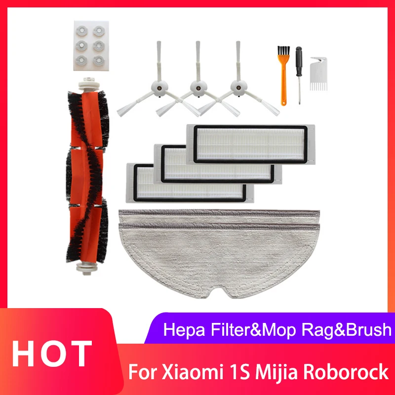 Xiaomi-ロボット掃除機用のスペアパーツ,掃除機用のメインブラシ1s s50 s55 s5 max s6maxv s6
