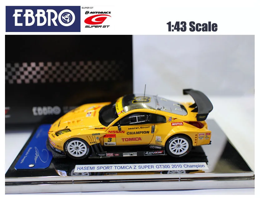 

Ebbro 1/43 Scale HASEMI SPORT TOMICA Z SUPER 2010 GT300 2010 Champion Racing car models Resin for collection gift