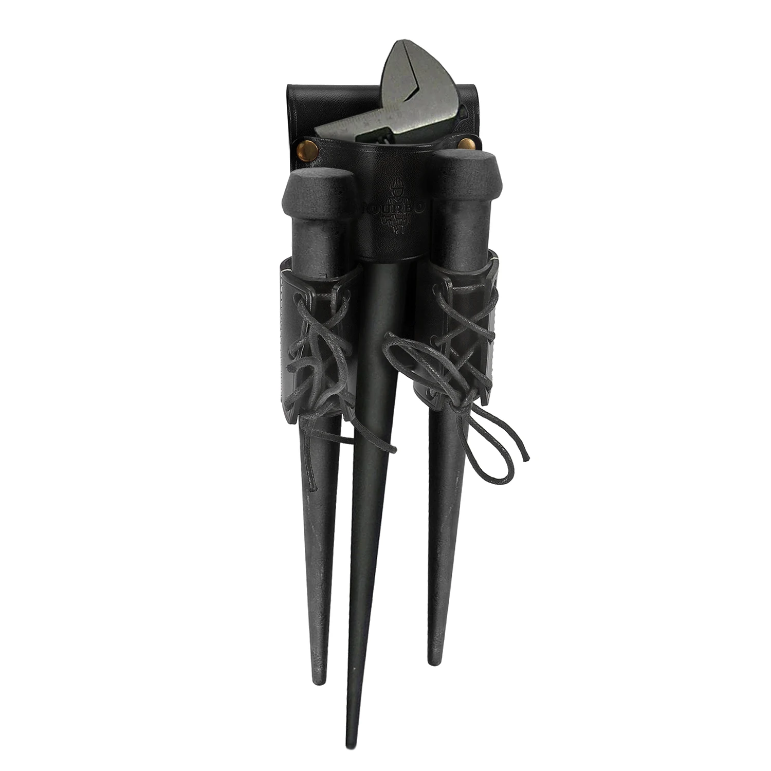 Tourbon in vera pelle Spud chiave appendiabiti portautensili Bull Pin Holder fondina per cintura nera
