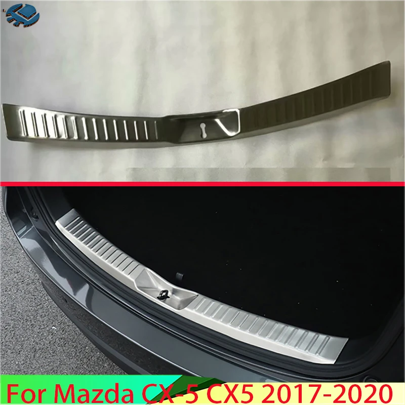 

For Mazda CX-5 CX5 2017-2020 Car Accessories Stainless Steel Rear Trunk Scuff Plate Door Sill Cover Molding Garnish 2018 2019