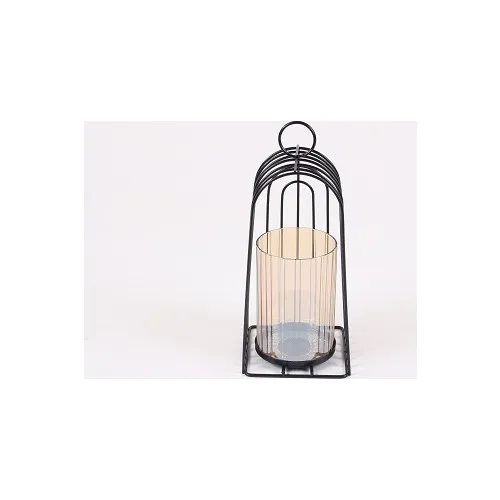 Marrlife Wrought Iron Birdcage Candlestick LED Candles