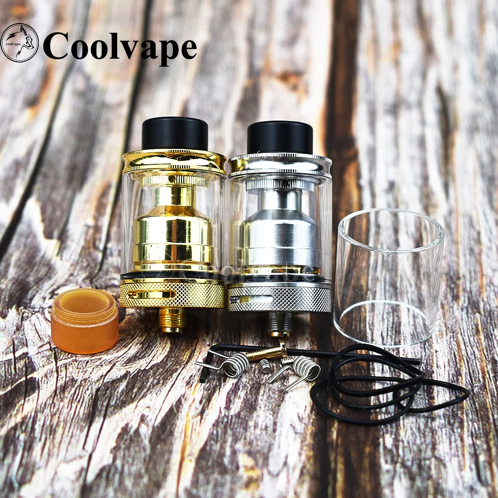 

Coolvape Lost Art RTA 2,5 мл 24 мм Одиночная или двойная катушка регулируемый поток воздуха перестраиваемый rta подходит для Mech mod vape vs Taifun GT4 S rta