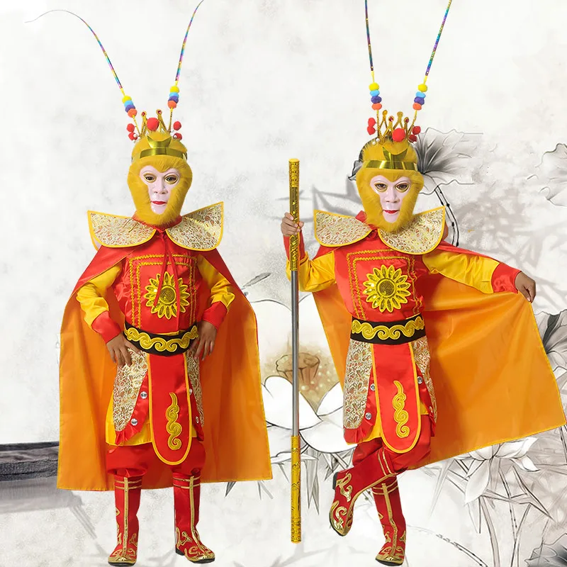 

High Quality Sun Wukong Cosplay Costumes For Boys Monkey King Clothing Halloween Carnival Funny Party Gifts Animal Clothes