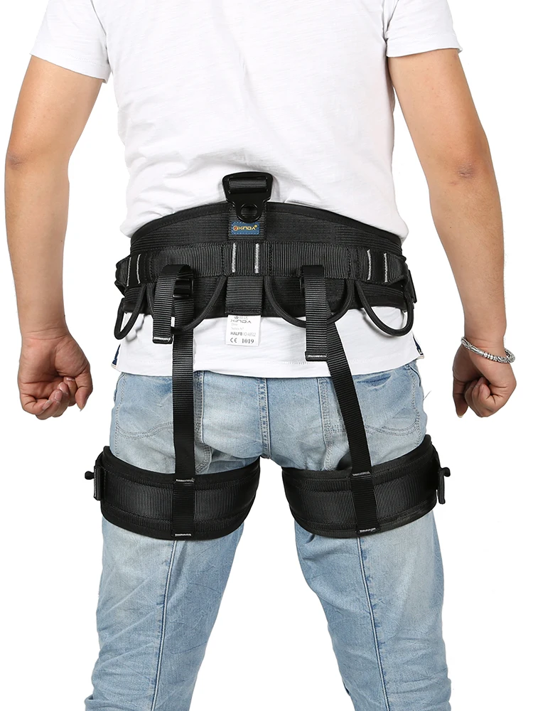 XINDA Camping Outdoor Hiking Rock Climb Half Body Waist Support Safety Belt Wider Harness for Mountaineering Aerial Equipment