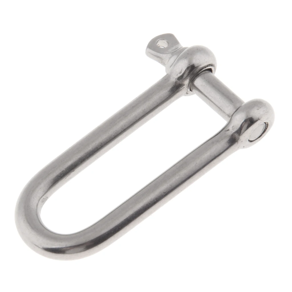 Stainless Steel Straight Long D Shackle 1/4\