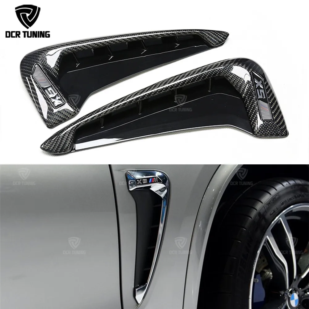 Сменный наконечник для BMW X Series X5M F85 X5 F15 из углеродного волокна, накладка светильник переднее крыло с 2014 вверх, боковое вентиляционное отверстие, накладка