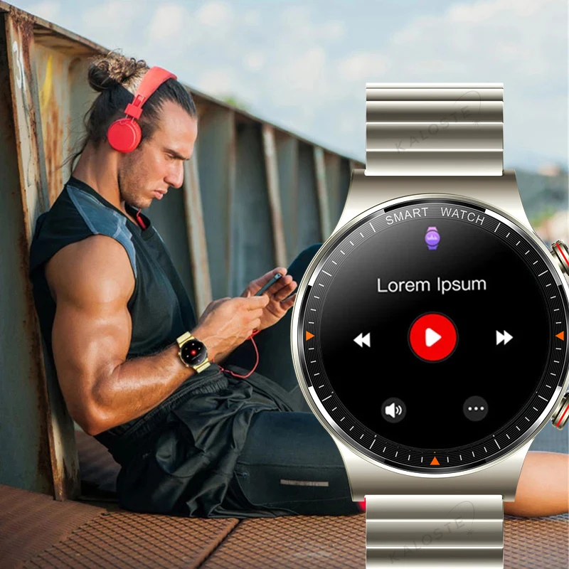 Top! New 454*454 HD Smart Watch Full Touch Screen Mens Bluetooth Call Smartwatch IP68 Waterproof Music Player Fitness Tracker