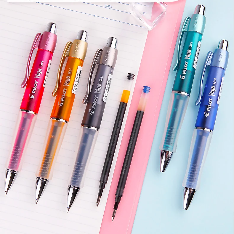 

1pc Japan PILOT Press Gel Pen Bl-415V Vega Series Is Not Easy To Fatigue 0.7mm Carbon Pen Signature Pen Black/Red Ink