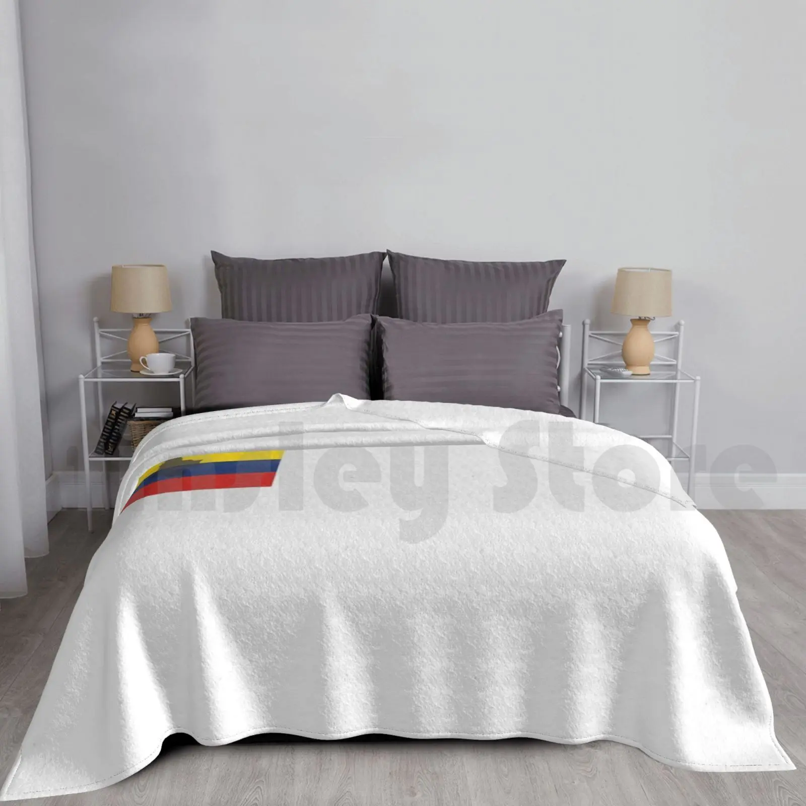 Colombia Map Inside Flag Blanket For Sofa Bed Travel Protective Protective Quarantine Nurse Respiratory