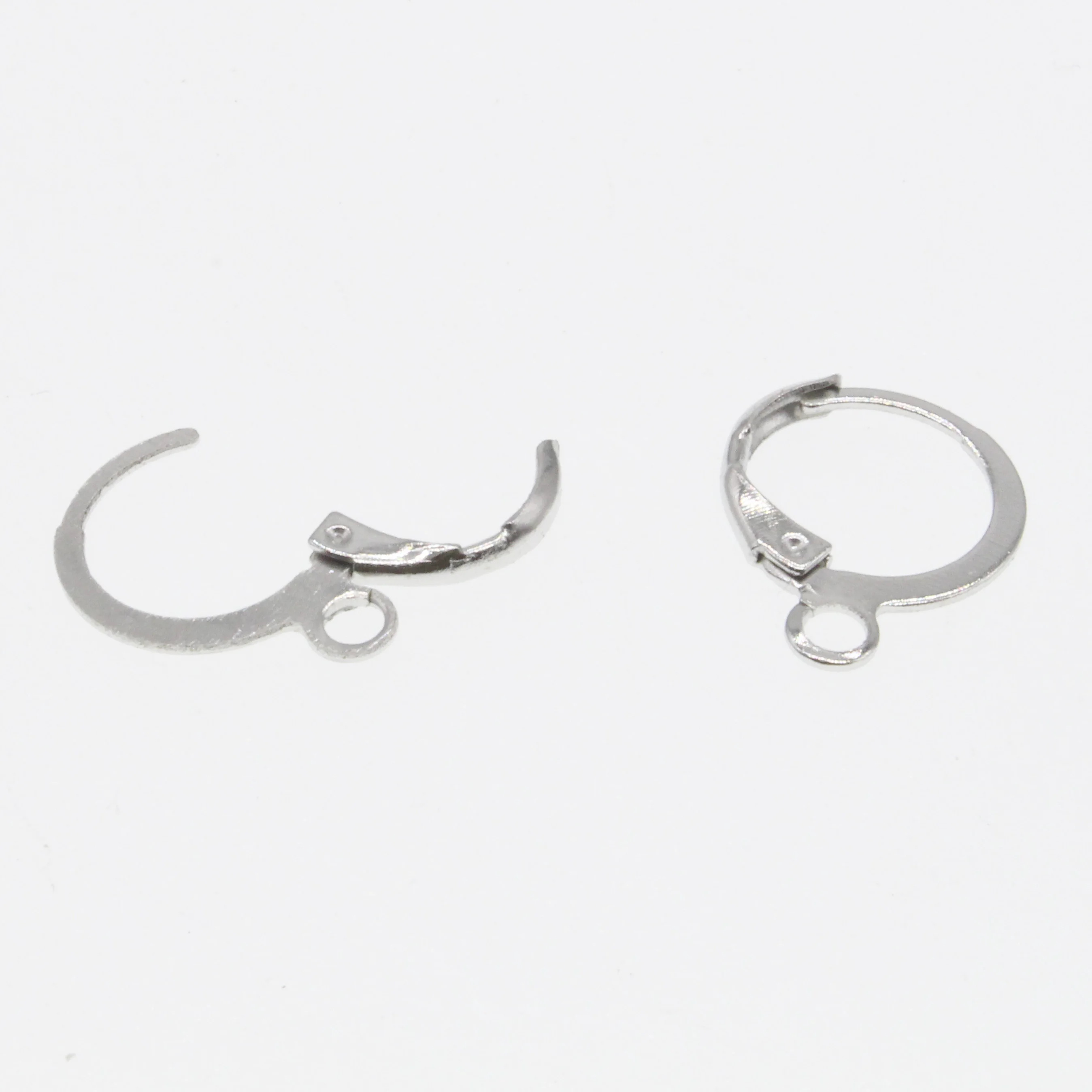 CHONGAI 50pcs French Earring Hook Earwire Earrings Fitting Ear Setting Base for DIY Jewelry Making Accessories 13x15mm