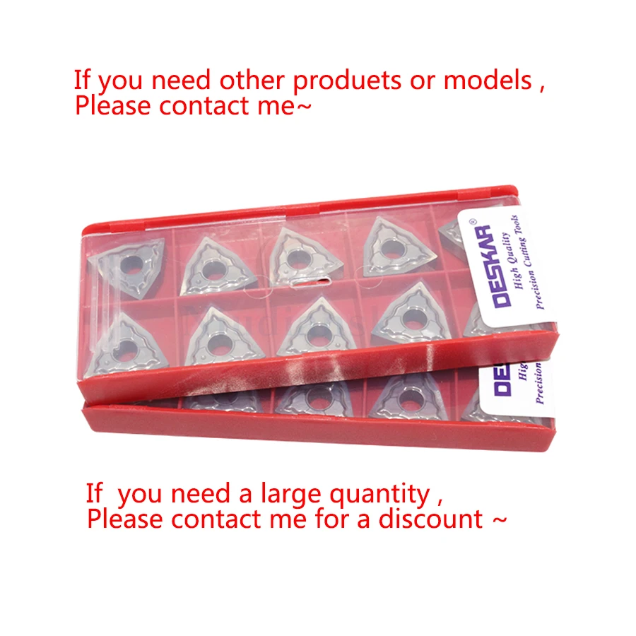 Inserts de tour CNC adaptés au traitement de l'aluminium et du cuivre, 100% originaux, WNMG080404-HA K10 WNMG080408-HA K10