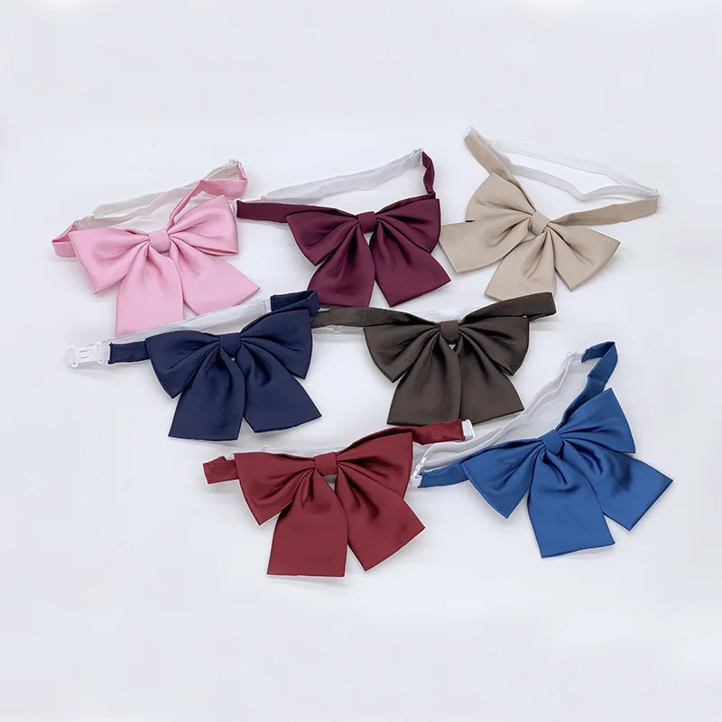 

Japanese School JK Uniform Bow Tie For Girls Butterfly Cravat Solid Color Pearl Pattern School Sailor Suit Accessories Flowers