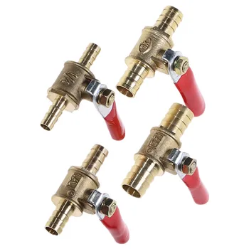 6mm-12mm Hose Barb Inline Brass Water Oil Air Gas Fuel Line Shutoff Ball Valve Pipe Fittings 1