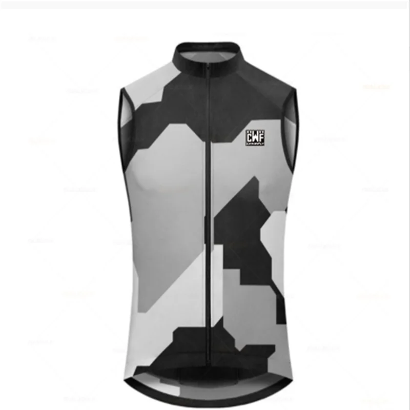 Men\'s Vest Cycling Clothes Zipper Summer Cycling Clothes Mountain Bike Shirt Quick-Drying UV Protection