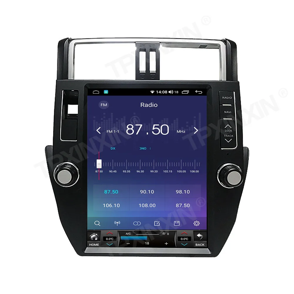 Android 12 For TOYOTA Land Cruiser Prado 150 2010 -2018 Android Car Radio 2 Din Autoradio Stereo Receiver GPS Navi  Multimedia