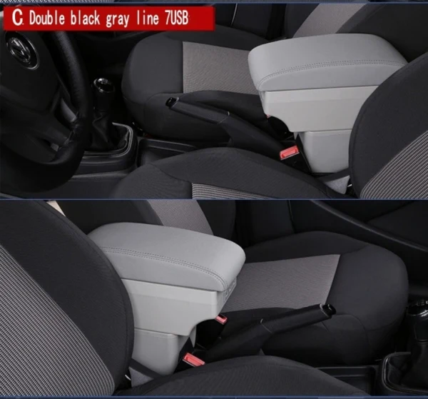 IPEVMLZ Voor VW Caddy 5 2024 Armsteunenbox Armsteunen Opbergdoos Interieuraanpassing A1 Zwarte Lijn Geen Usb 2708460652