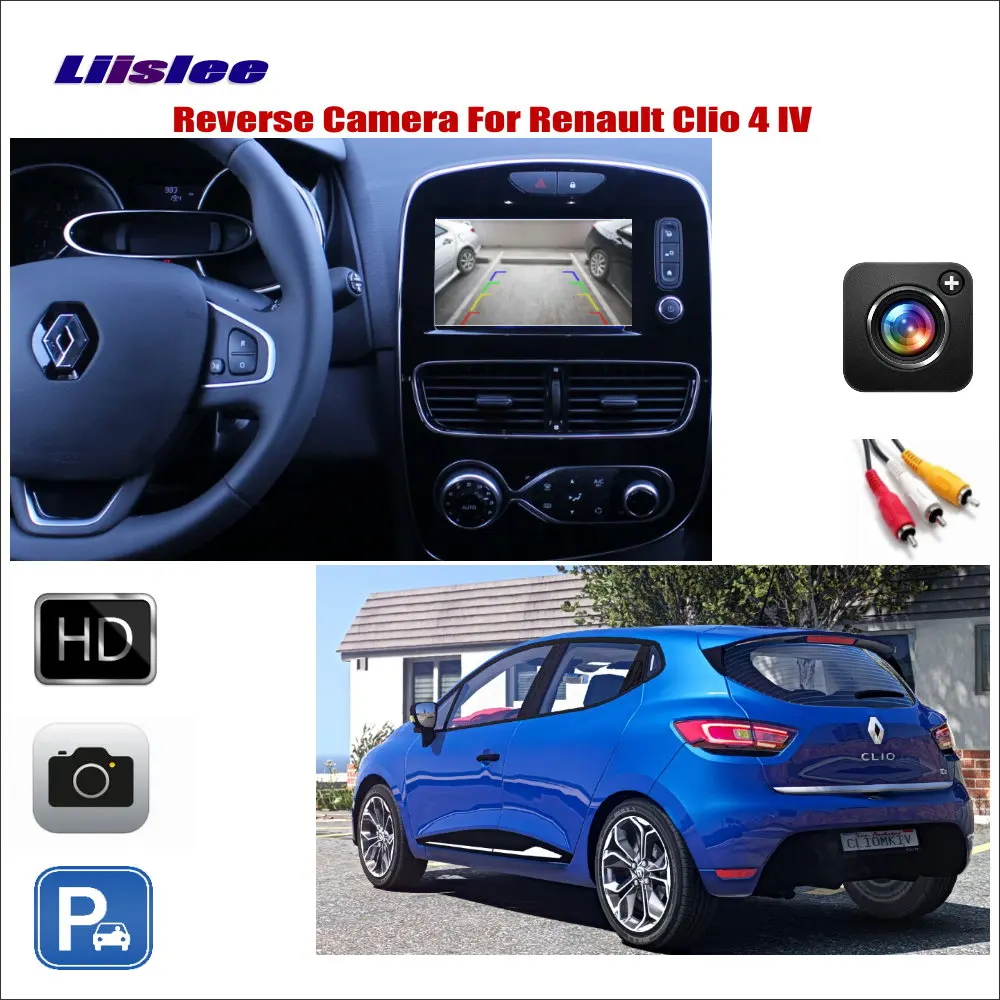 

Original Screen Car Back Reverse Rearview Camera For Renault Clio 4 IV 2012-2018 2019 Vehicle Park RCA Adapter HD CCD CAM