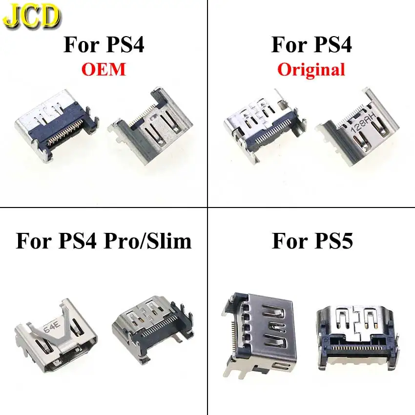 JCD 1PCS For PS5 PS4 Pro Slim HDMI-compatible Jack Port Socket Interface Connector Replacement