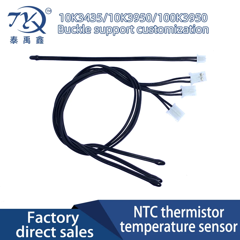 10 pces bateria de lítio novo dispositivo de armazenamento de energia sensor de temperatura 10k1% 3950l100 #26 ntc temperatura negativa termistor