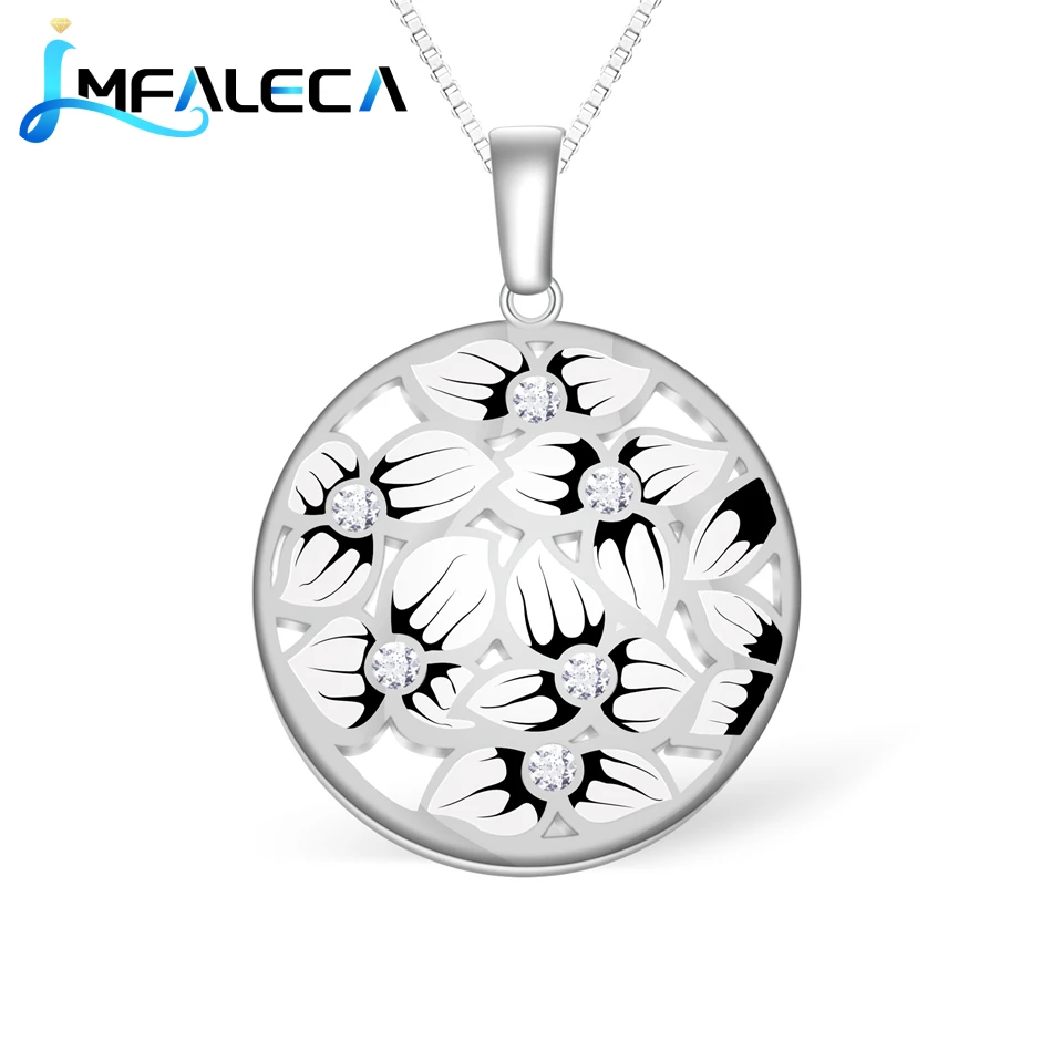 

LMFALECA Halloween Black Silver Necklace Set for Women Luxury Enamel 925 Sterling Silver Pendant Box Chain Fine Party Jewelry