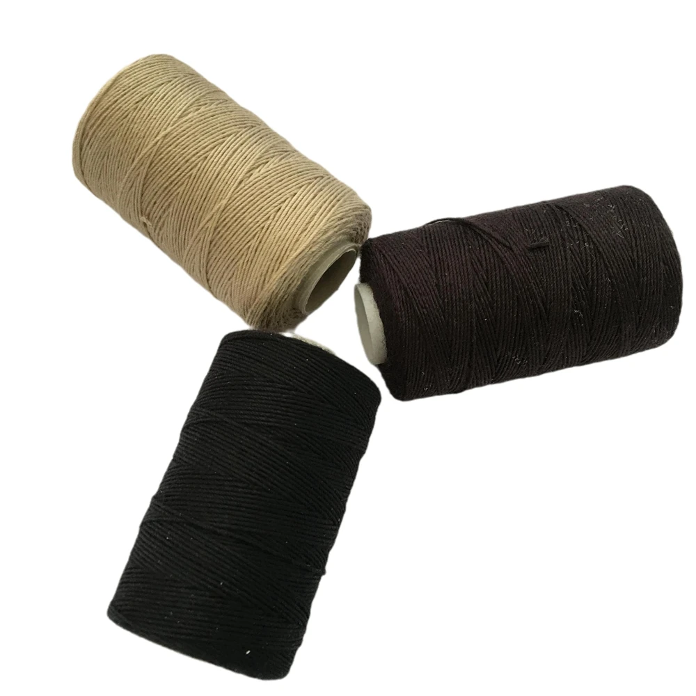 12 Rollen Zwart Haar Weefdraad Katoenen Naaigaren 1000 Yards 12 Rollen Een Doos Cadeau 1 Stuk 6.5Cm C Gebogen Naald