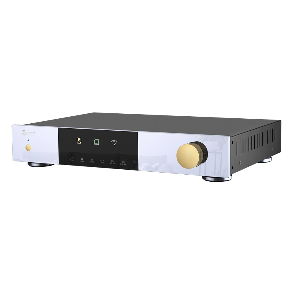 MQA Digital Audio Player VELVET SOUND EWEAT DMP30 Chrome Plated With HDD Bay XLR DSD512 PCM768 Home Theater Replace CD