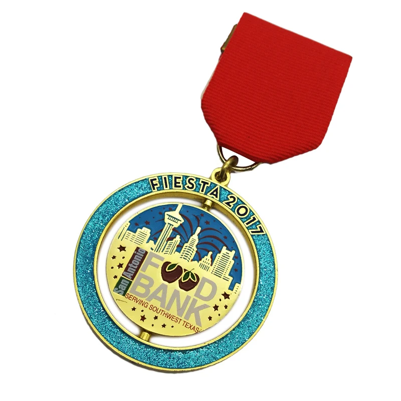 Pin 3D Medallion on the back free design free delivery zinc alloy electroplated gold medal