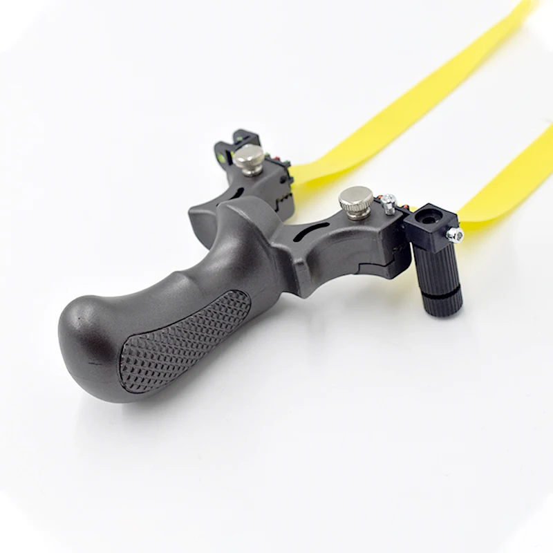 High Precision Aiming Slingshot Hunting Resin Slingshots with Flat Rubber Band for Outdoor Laser Aiming Shooting Game, Hunting