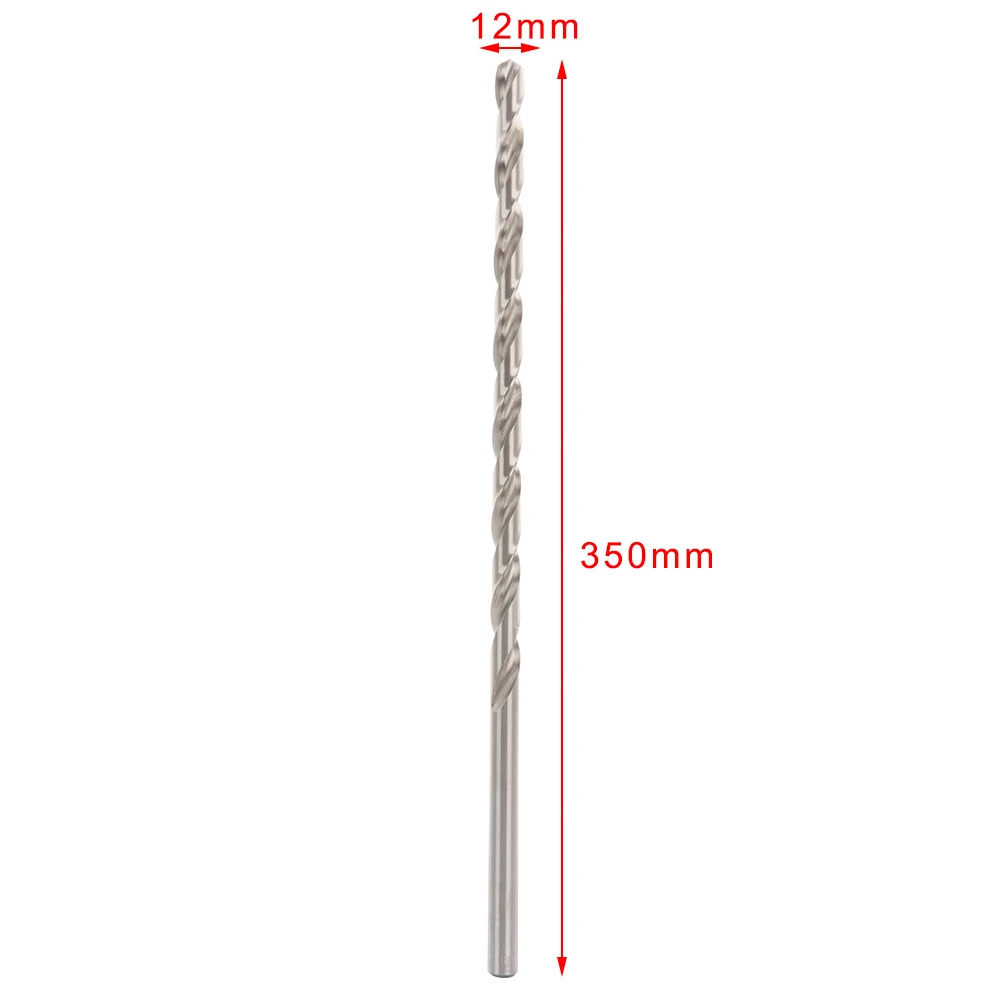 ミニhssツイストドリル,エクストラロング,350mm,ストレートシャンク,電動工具用,12mm