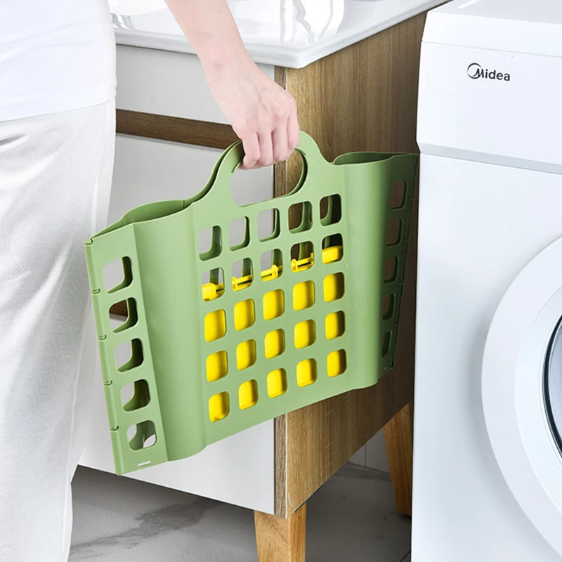 

Hollow Foldable Bathroom Dirty Laundry Basket Storage Organizer for Children's Toy Clothing Room Container Home Essentials
