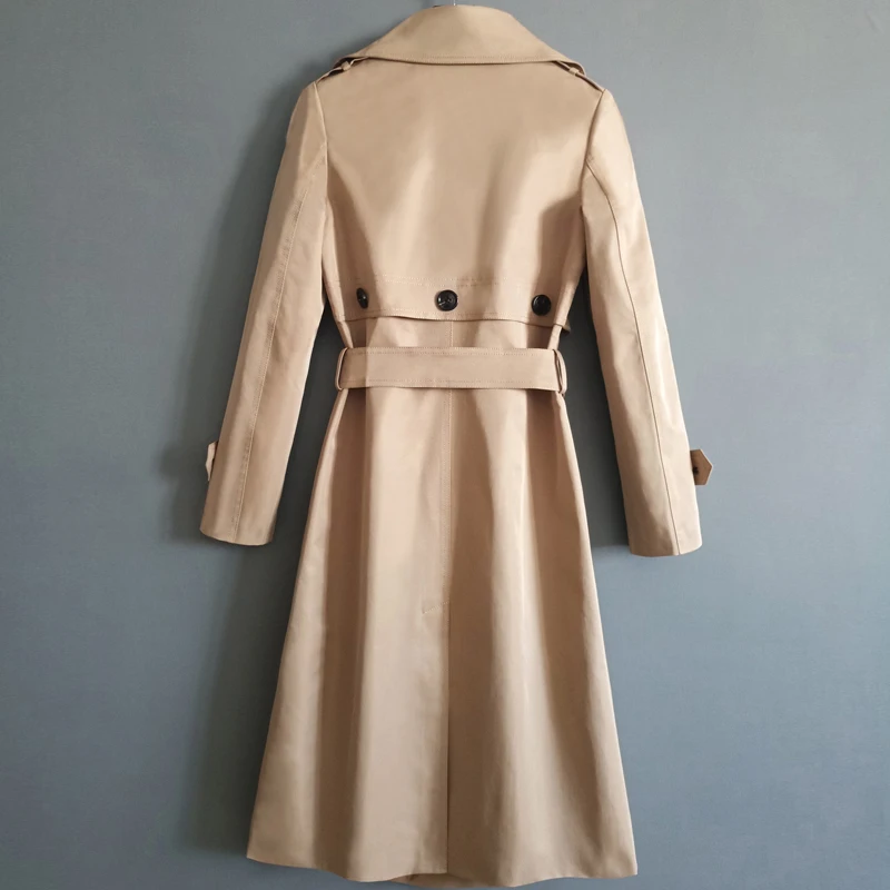 Spring New Women Over the Knee Long Trench Coat Autumn Winter Hot Selling Women's Fashion Casual Ladies Work Wear Nice Coats