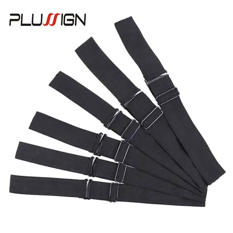 3Pcs 5Pcs 가발에 대 한 조정 가능한 탄성 밴드 바느질 검은 가발 밴드 2.5Cm, 3Cm, 3.5Cm 너비 가발 액세서리 가발 고정 재료