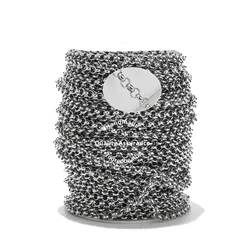2 Meters Stainless Steel Italian Style Silver Round Rolo Link Chains 3mm 4mm 5mm 6mm for Necklace Bracelet Jewelry Making