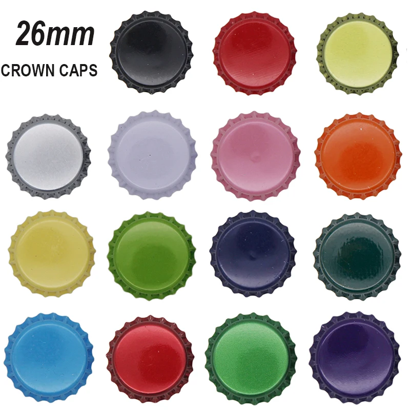 100 Pcs/lot 26mm Crown Caps Homebrew Beer Caps Craft Beer Bottling