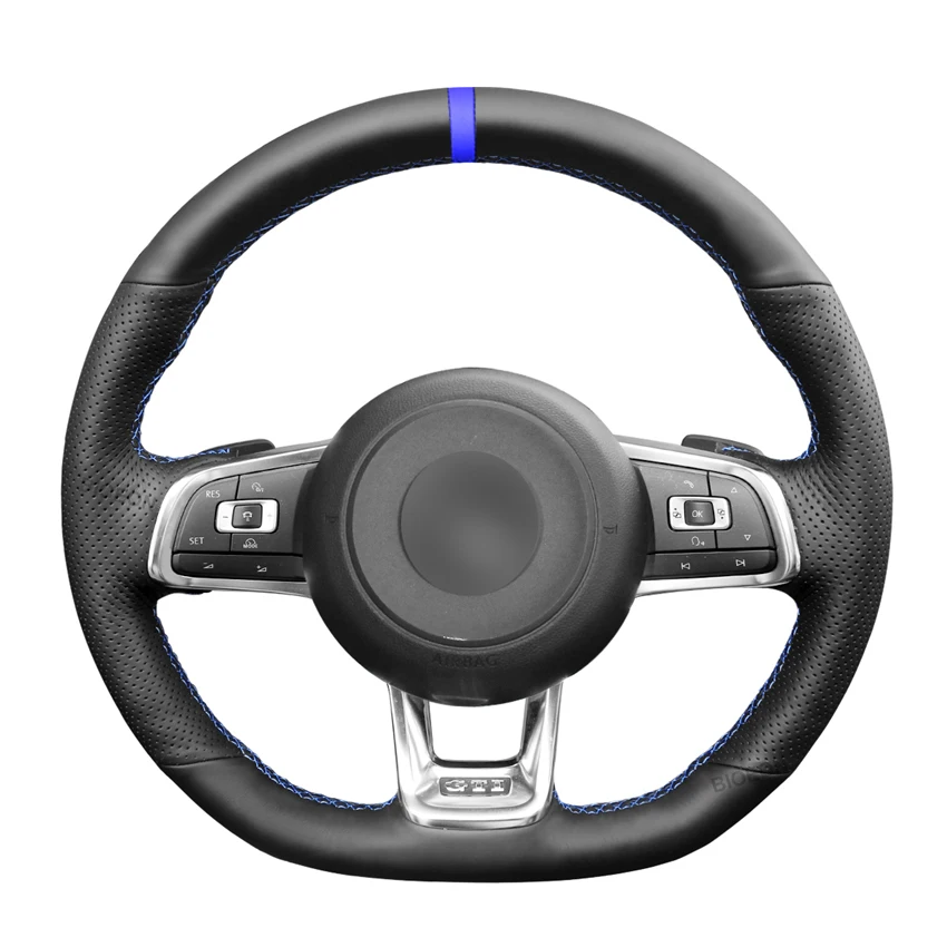 

Оплетка на руль из искусственной кожи для Volkswagen VW Golf GTI GTD GTE 7 Jetta Polo Up Arteon Passat Tiguan