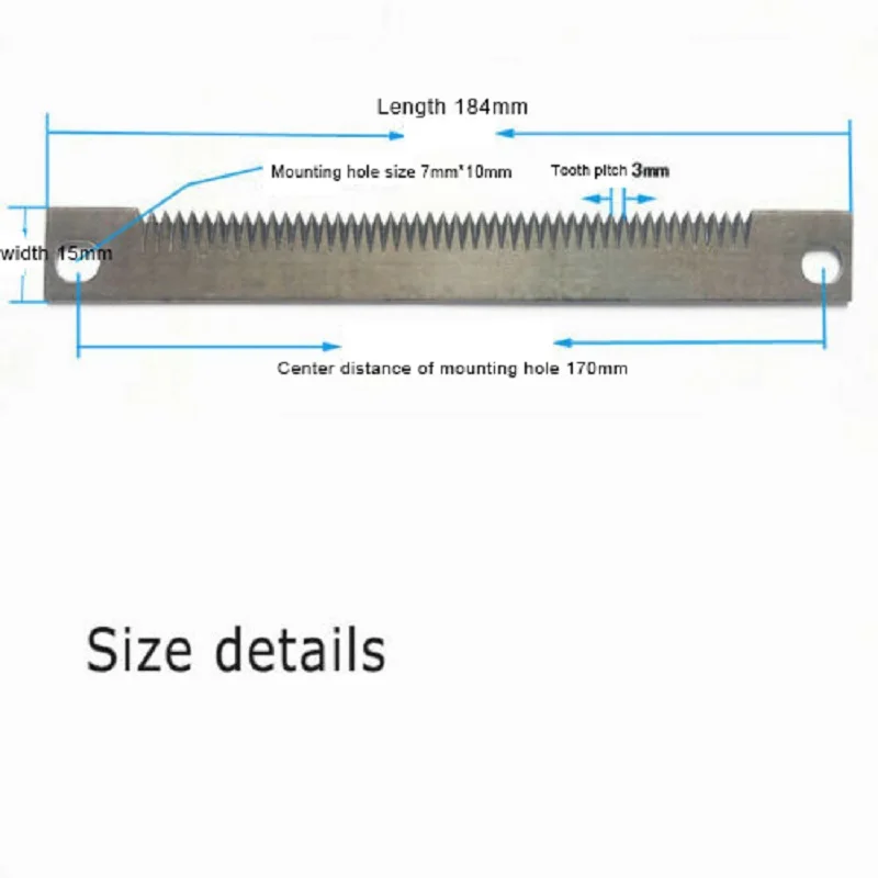 

1 PCS 185X15X1mm size particle vertical packaging machine accessories cross-sealing cutter