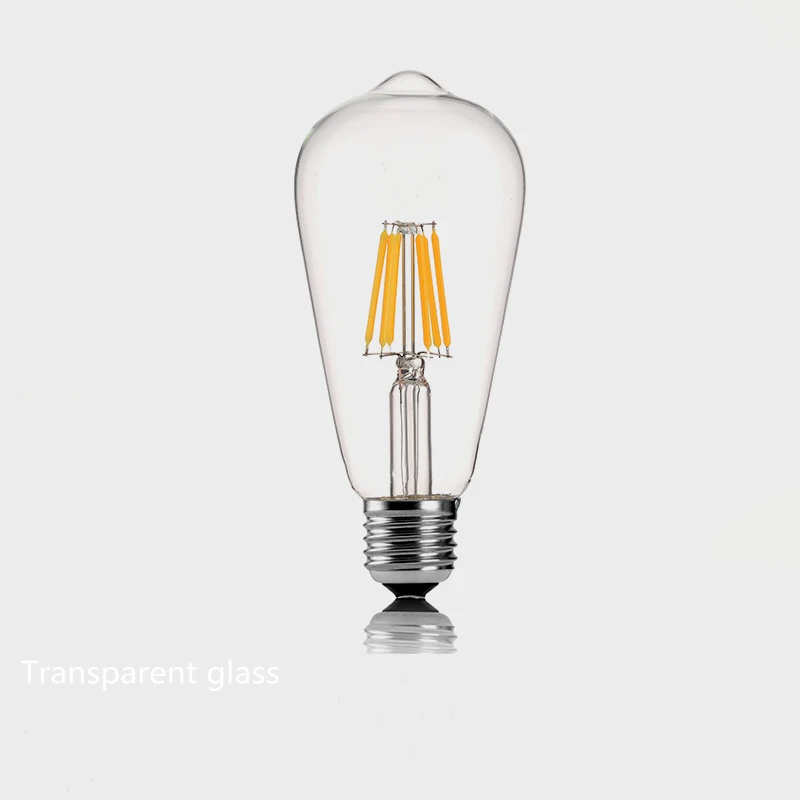 led lamp bulb Edison Filament Light 4W/6W/8W ST64 Retro Bulb Tungsten Lamp Pacifier Lamp Light Lamp E27 home