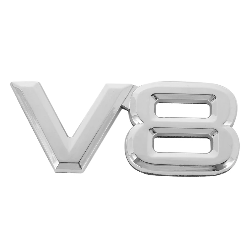 7.5x3.5cm Auto car V8 stickers 3D Chrome Sticker Badge Emblem