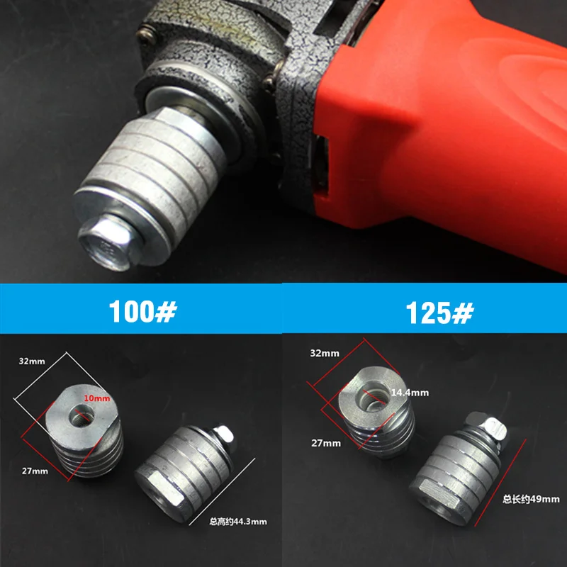 100/125 # Winkelschleifer Lock Muttern Innere und Äußere Flansch Mutter Kit Variable Router M10 M14 Umwandlung Kopf für Polierer power Tools