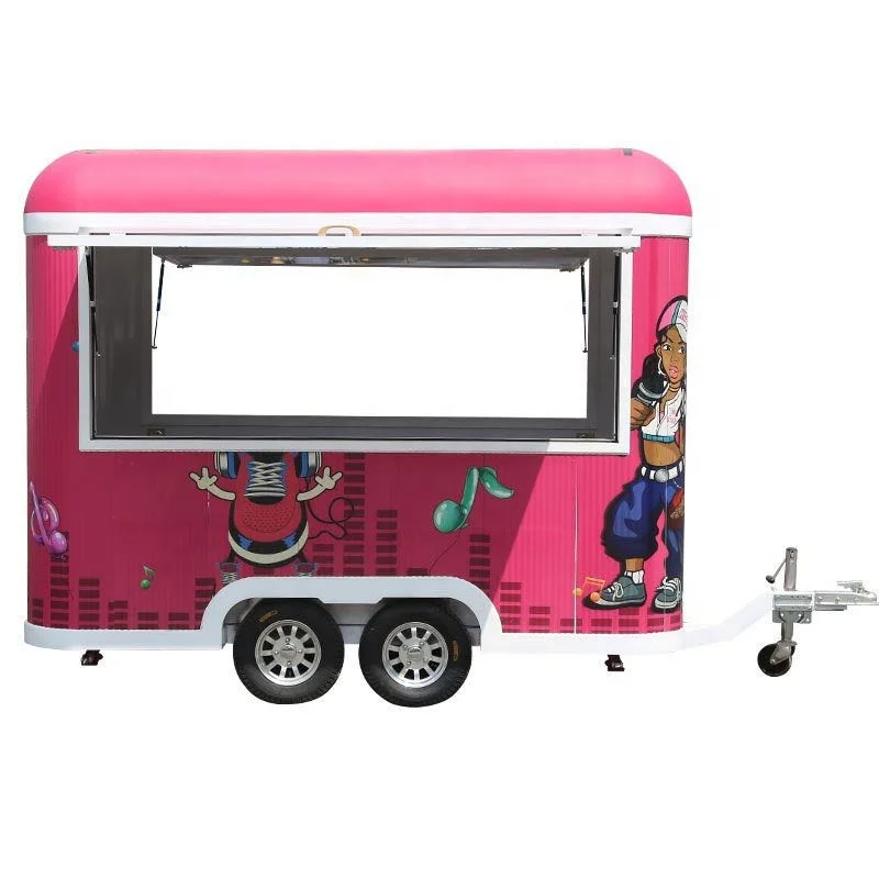 Hot Sale Food Trailer Coffee Hot Dog Bubble Tea Vending Kiosk Cart Food Truck Mobile Kitchen For Sale