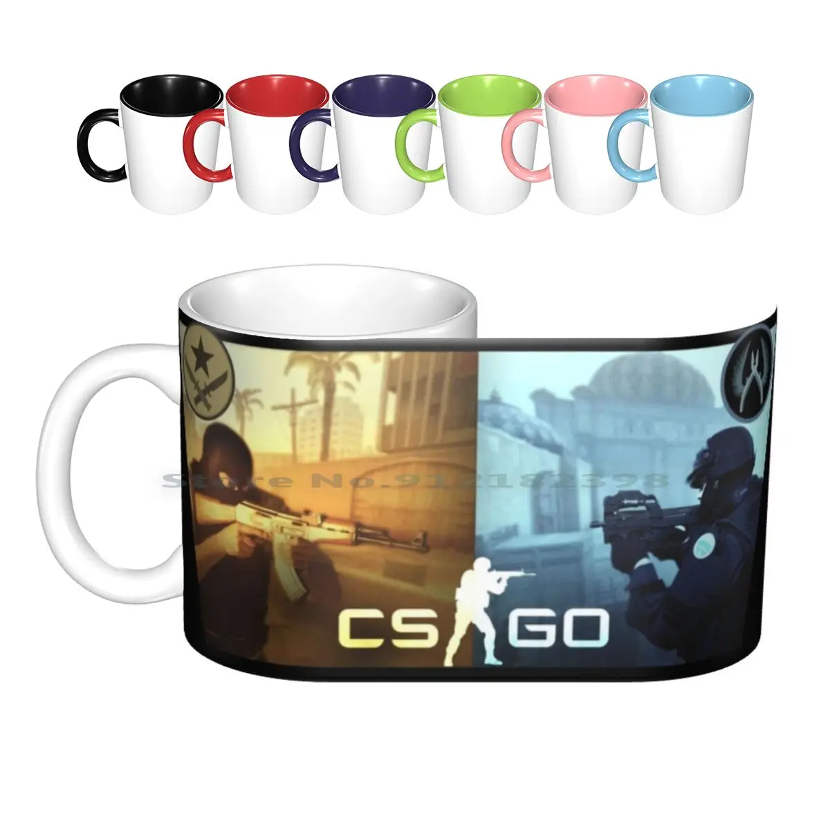 Csgo Counter-Strike Ct Vs Terrorist Ceramic Mugs Coffee Cups Milk Tea Mug Csgo Counter Strike Cs Go Cs Ct Vs Terrorist Global