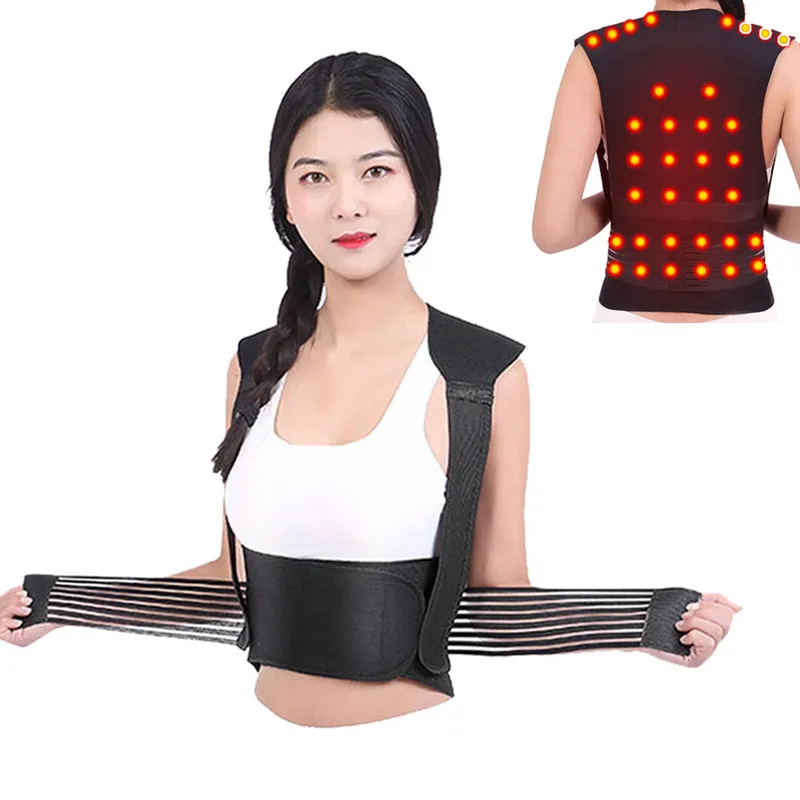 

Tourmaline Self-heating Brace Support Belt Back Posture Corrector Spine Back Shoulder Lumbar Posture Correction Dropshipping