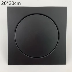 20*20cm Stainless Steel Black Pedal Bouncing Floor Drain Toilet Press Anti-insect and Deodorant Bathroom Floor Drain