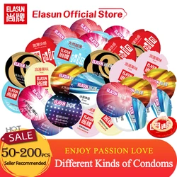 Elasun Condoms Penis Sleeve Different Kinds of Condoms For Men Large Spikes Dotted Fruit Thin Smooth Lubricated Condom Bulk Sale