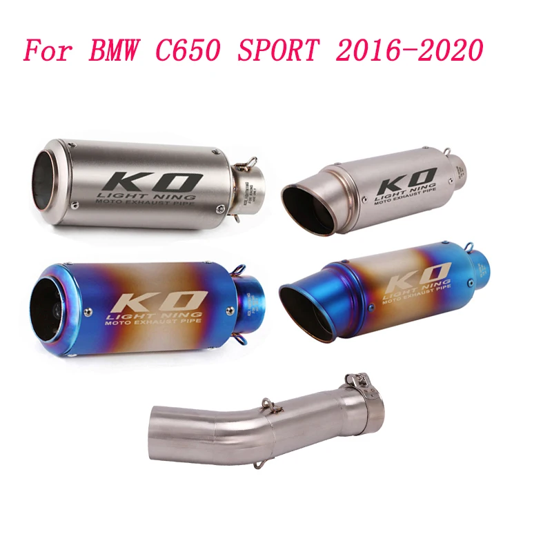 

Escape Motorcycle Middle Connect Pipe And 51mm Muffler Stainless Steel Exhaust System For BMW C650 SPORT 2016-2020